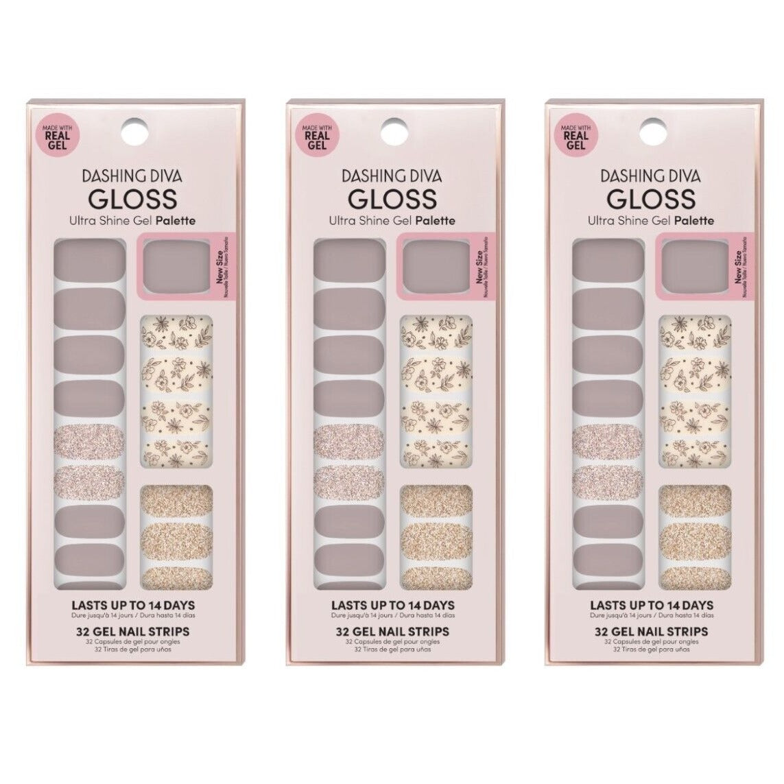 Dashing Diva Gloss 32 Gel Nail Strips GS45 Lavender Dreams