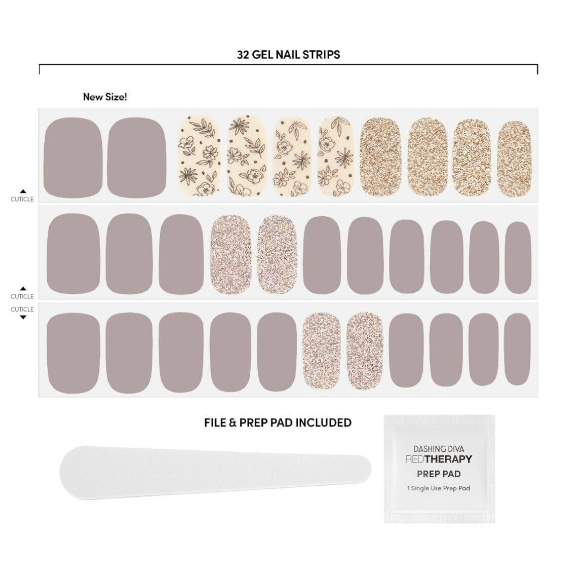 Dashing Diva Gloss 32 Gel Nail Strips GS45 Lavender Dreams
