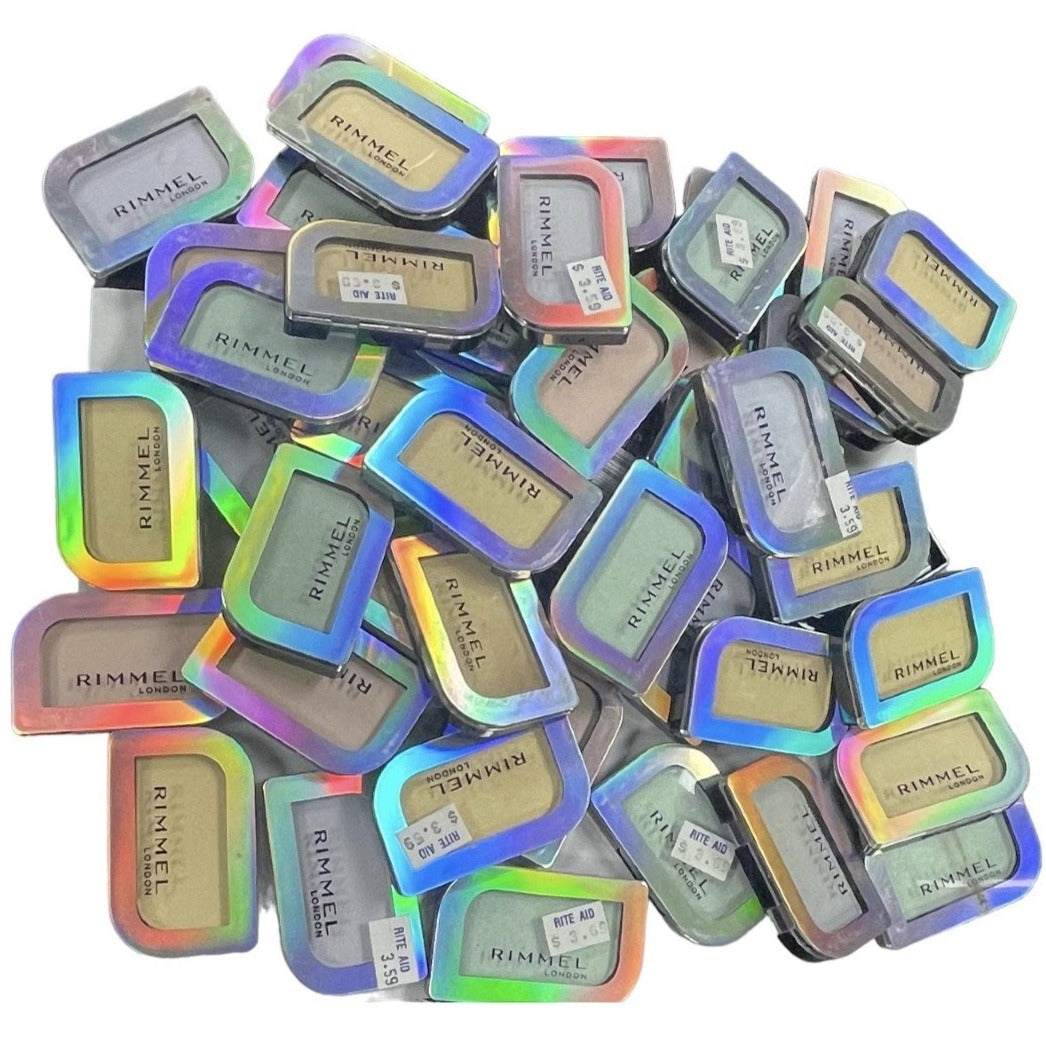 Shelf Pull Makeup - Rimmel Magnif'Eyes Holographic Eye Shadow & Face Highlighter, 4 Shades - 40 Units wholesale cosmetics liquidation surplus overstock hba