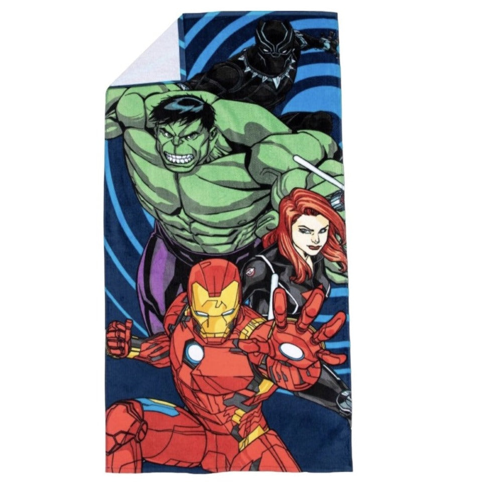 Marvel Avengers Hero Launch Kids Beach Towel 28in x 58in, 100% Cotton