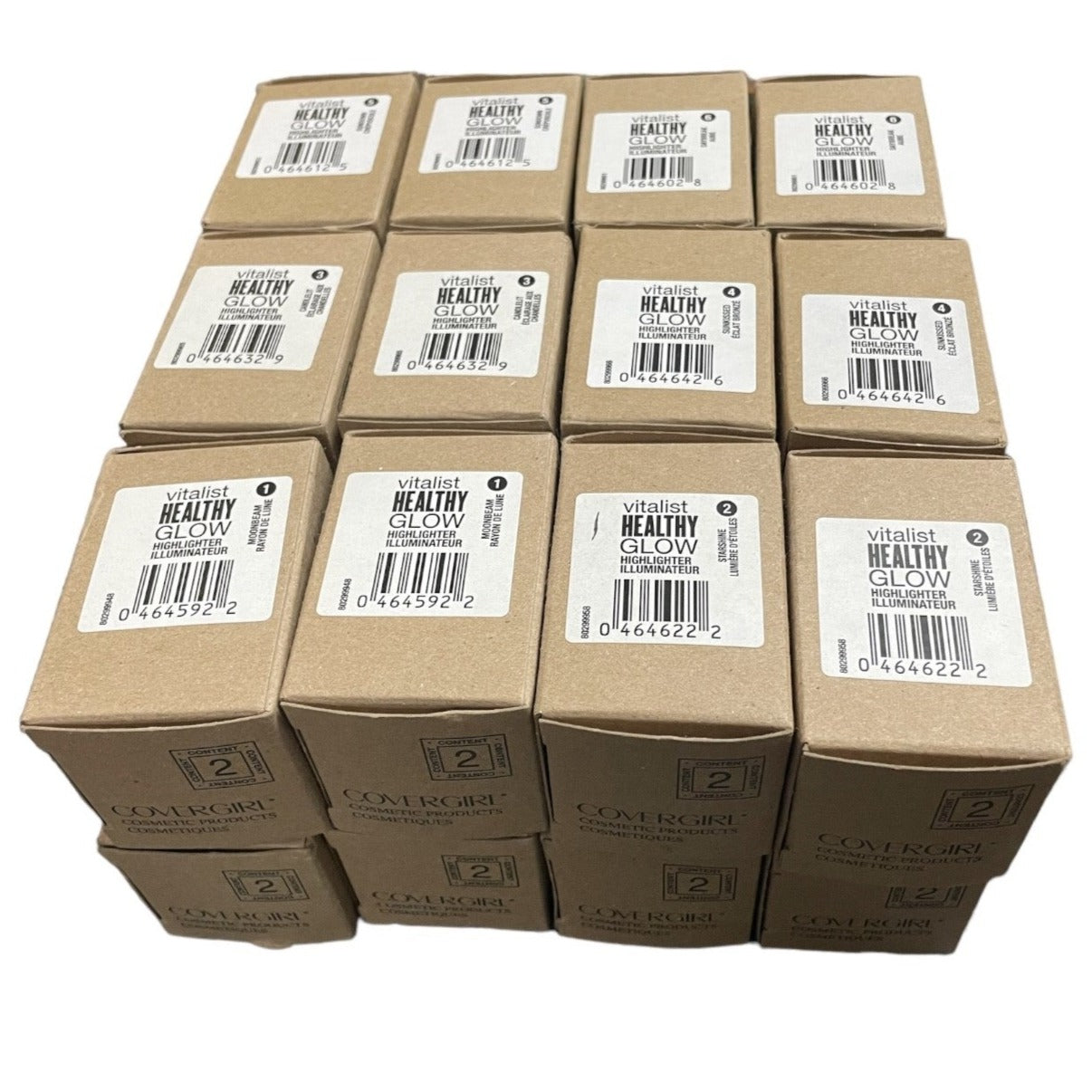 Overstock Makeup - Covergirl Vitalist Healthy Glow Highlighter, Assortoment Of 6 Shades - 48 Units cosmetics liquidations