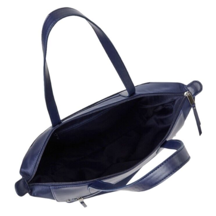 Time And Tru Adelle Nylon Women's Double Shoulder Strap Tote Travel Bag, Blue