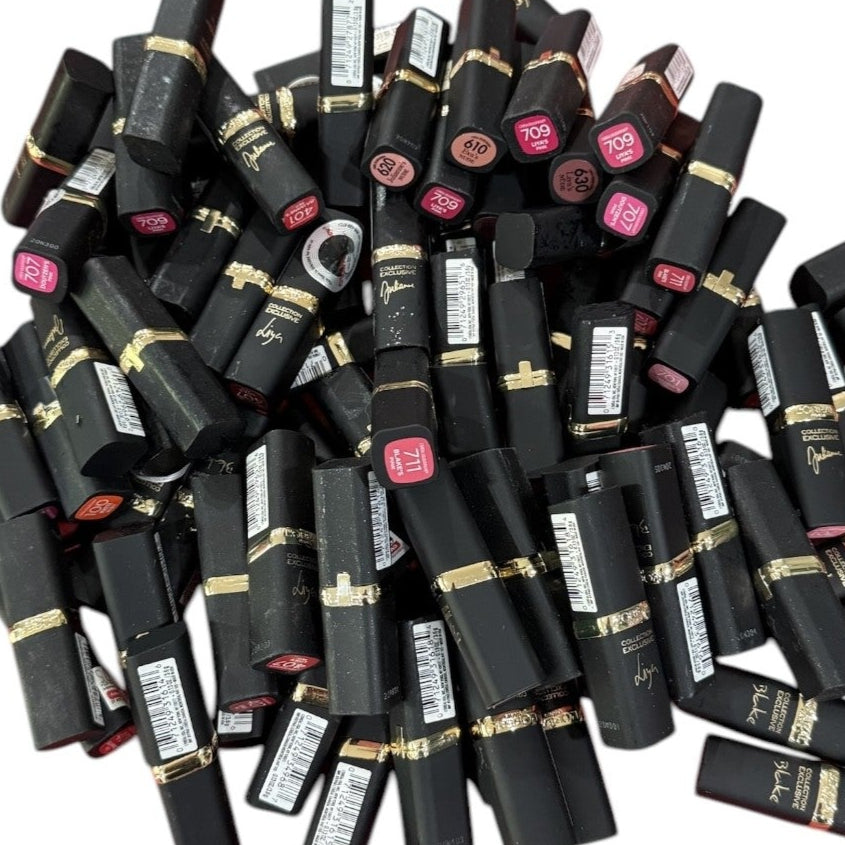 SALVAGE Makeup - L'Oreal Paris Color Riche Collection Exclusive Lipstick, Assorted - 105 PCs Lot cosmetics liquidations ecommerce inventory ebay boutique garage sale flea market closeout surplus excess