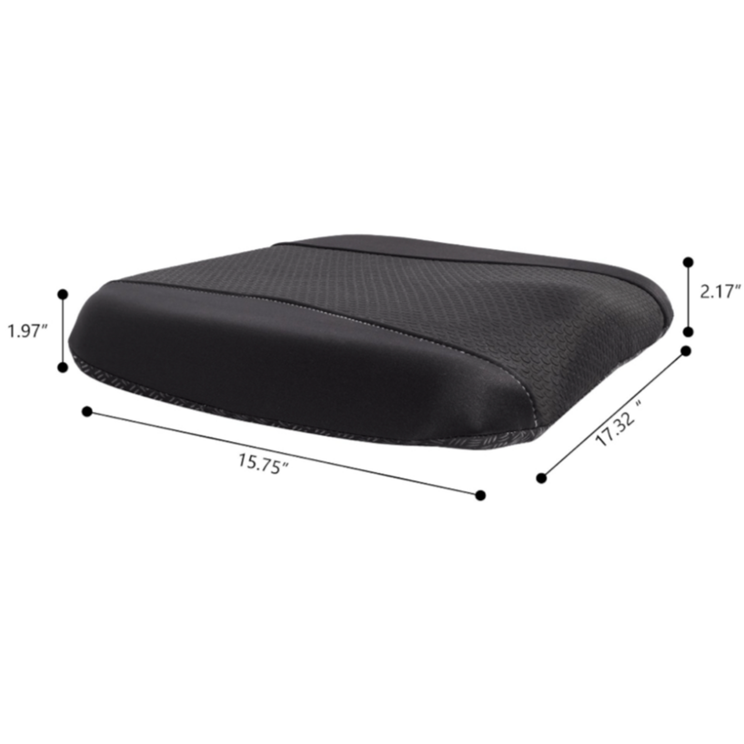 Auto Drive Memory Foam Seat Cushion, Black, 15.75 In X 17.32 In X 2.17 In