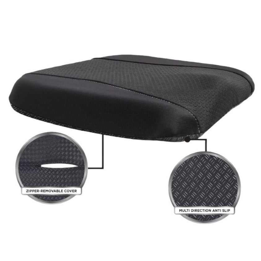 Auto Drive Memory Foam Seat Cushion, Black, 15.75 In X 17.32 In X 2.17 In