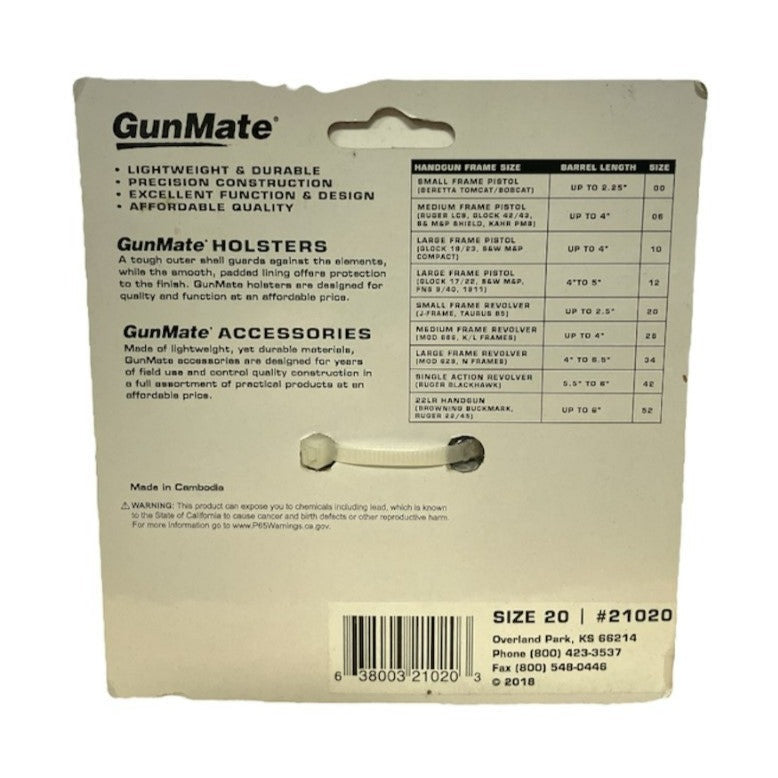 GunMate Hip Holster For Small Frame Pistol revolver, Size 20, Right Hand, Black, Synthetic, 21020 j-frame Taurus 85