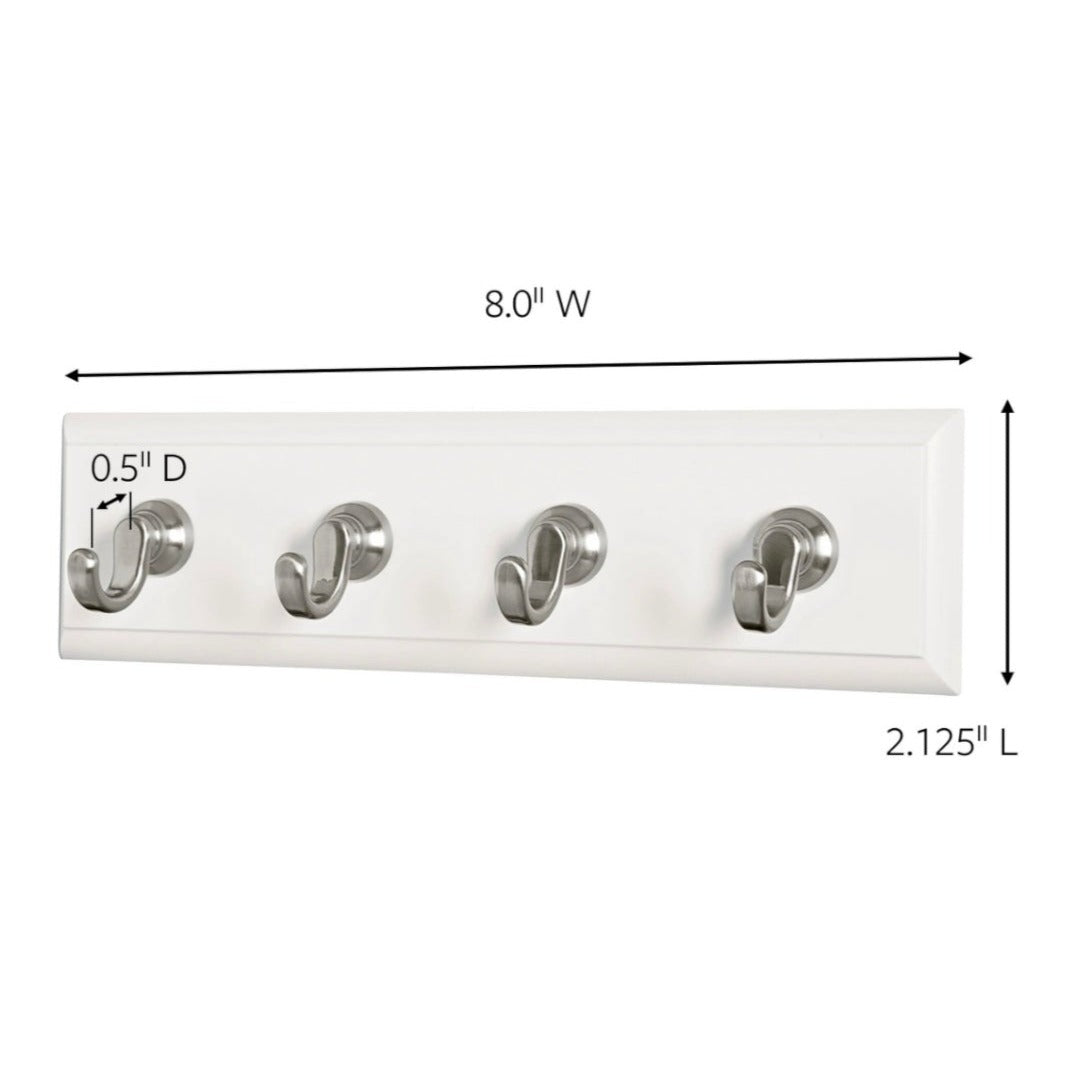 3M Command White Key Rail, Holds 2 LB
