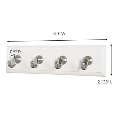 3M Command White Key Rail, Holds 2 LB