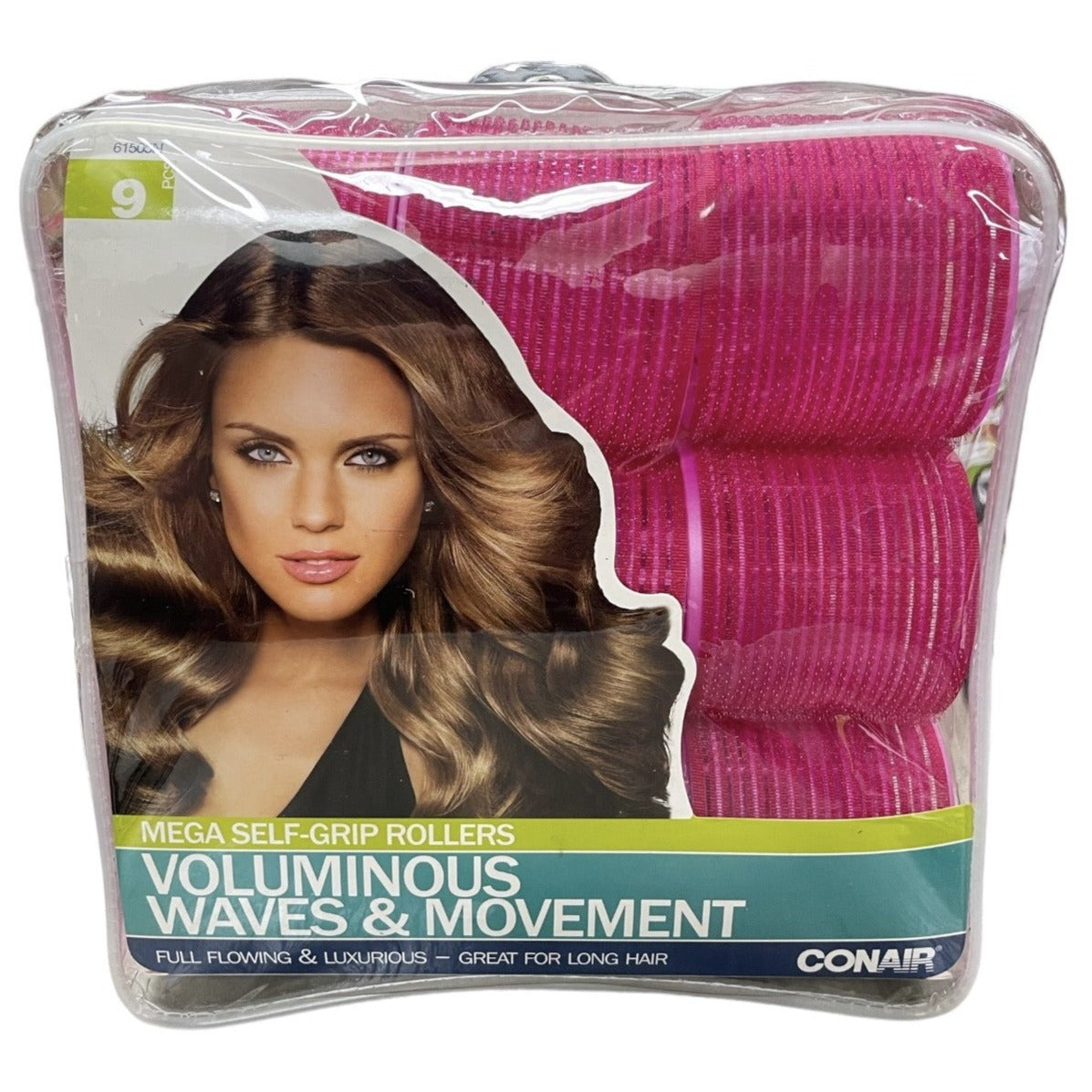 Conair Mega Self Grip Rollers Voluminous Waves & Movement, 9 PCs Each - 2 PACKS