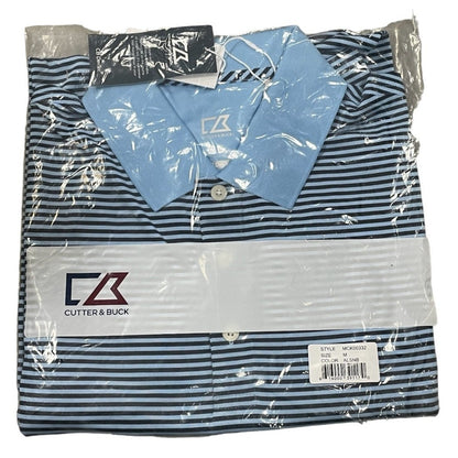 Cutter & Buck Men's CB DryTec Trevor Stripe Golf Polo Shirt, Short Sleeve - MEDIUM