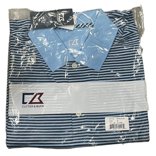 Cutter & Buck Men's CB DryTec Trevor Stripe Golf Polo Shirt, Short Sleeve - MEDIUM