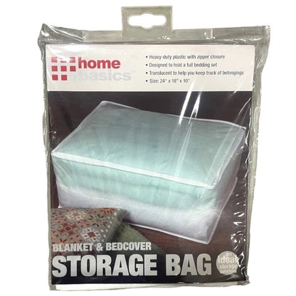Home Basics Peva Blanket & Bedcover Storage Bag Translucent White wholesale lot liquidations