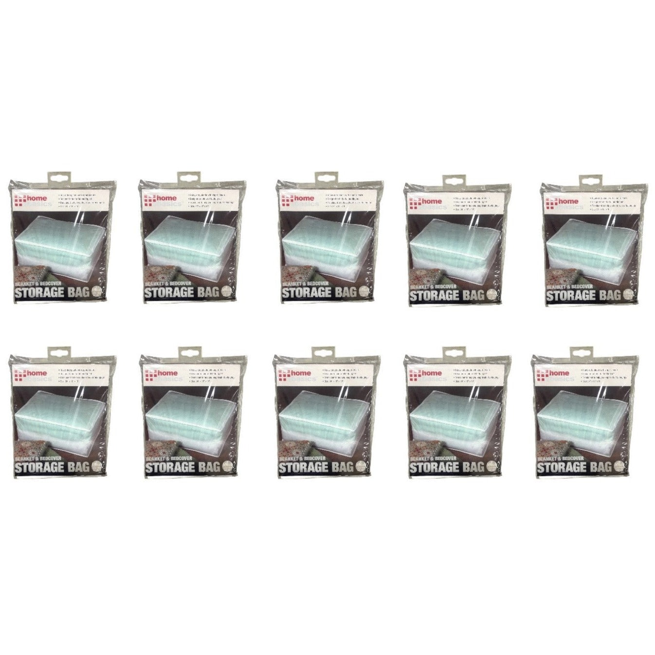 Home Basics Peva Blanket & Bedcover Storage Bag Translucent White wholesale lot liquidations