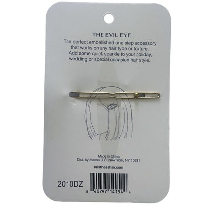 Overstock Hair Accessories - Kristin Ess The Evil Eye Hair Clip Barrette, Gold - Lot Of 12
