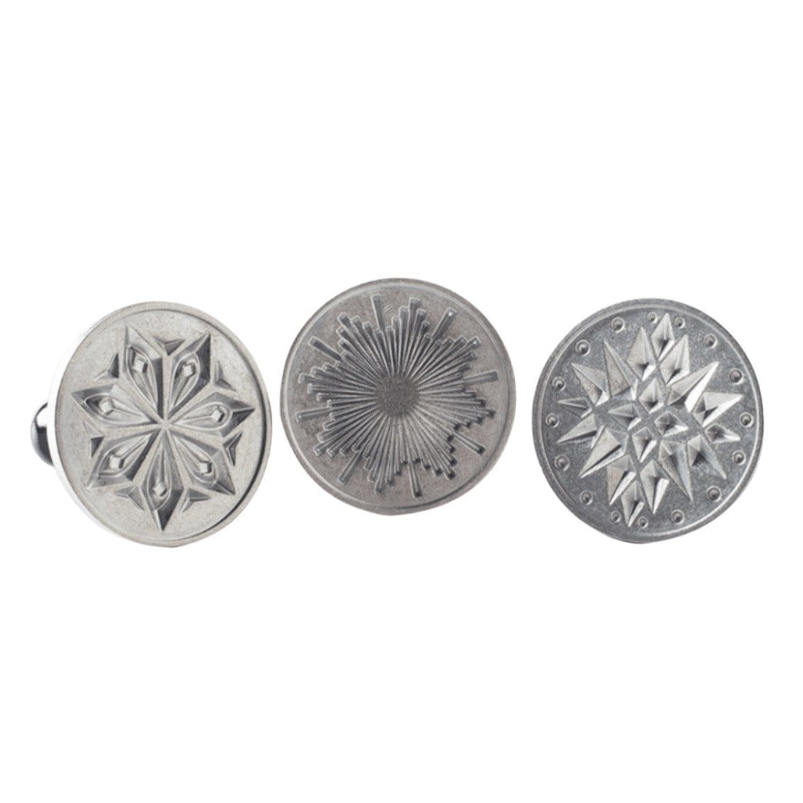 Nordic Ware Starry Night Heirloom Cast Aluminum Cookie Stamps With Wood handles