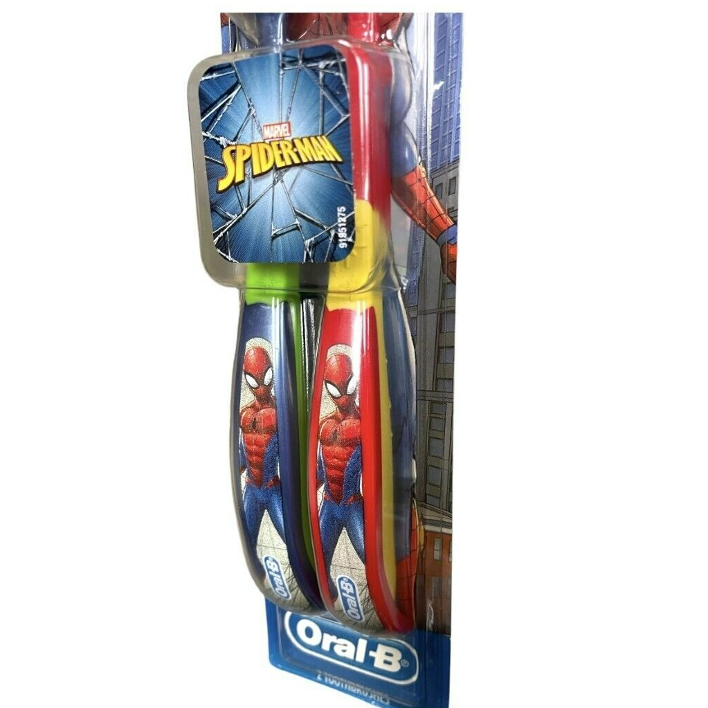  Oral-B Marvel Spiderman Kids Toothbrush Extra Soft Twin pack