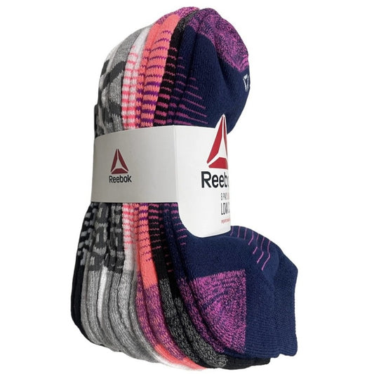 Reebok 8 Pack Women's Socks Low Cut Performance Training, Assorted Colors, Size 4-10