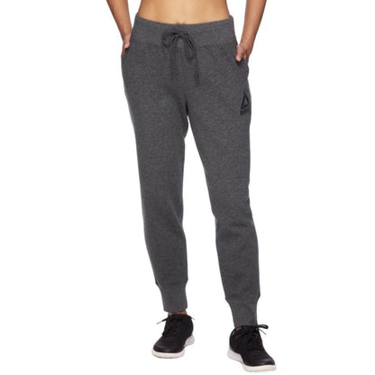 Reebok Cuffed Training Everyday Jogger Women's Athleisure Fleece Pant, Size XL, Charcoal Gray
