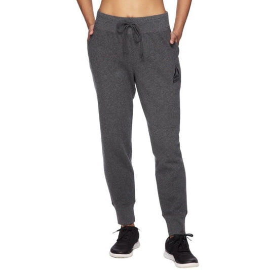 Reebok Cuffed Training Everyday Jogger Women's Athleisure Fleece Pant, Size XL, Charcoal Gray