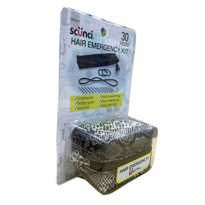 Scunci Hair Emergency Kit 30 Pcs Polybands Bobby Pins Elastics & More overstock, surplus inventory, liquidations, wholesale lot