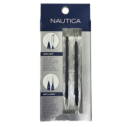 Set Of 2 Nautica Pro Pore Extractor, Dual Ended, Rubber Grips, Small And Large Loops