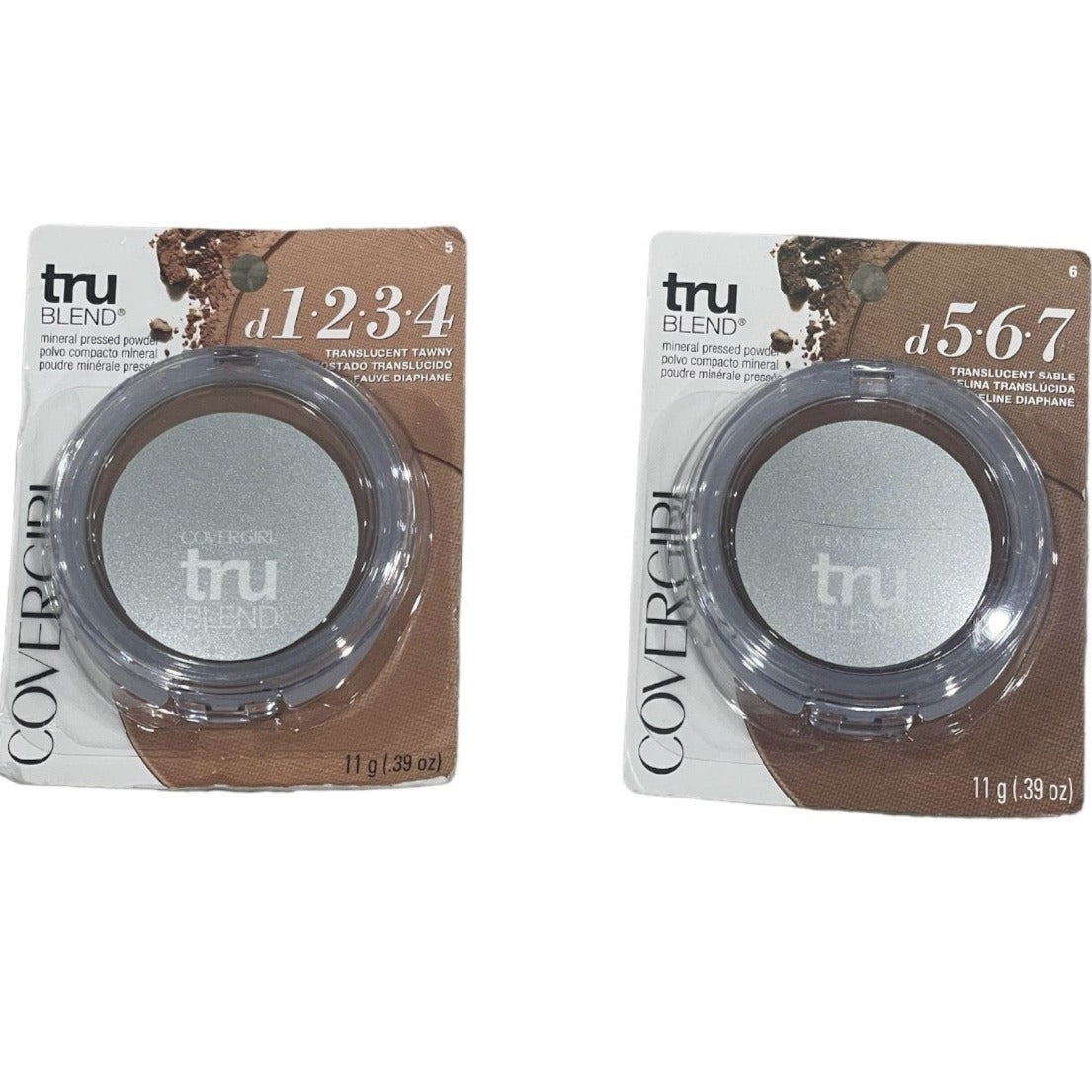 Shelf Pull Makeup - Covergirl Tru Blend Mineral Pressed Powder Translucent Tawny & Translucent Sabre - 25 Units cosmetics liquidations surplus wholesale closeout