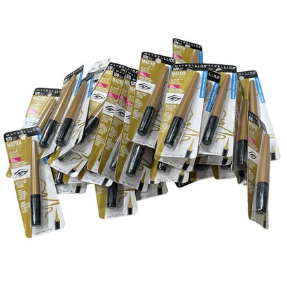 makeup cosmetics liquidations, HBA in bulk, lotes Shelf Pull Makeup -Maybelline New York Master Precise Ink Metallic 570 Solar Gold - 36 Units lote de cosmeticos maquillaje al por mayor