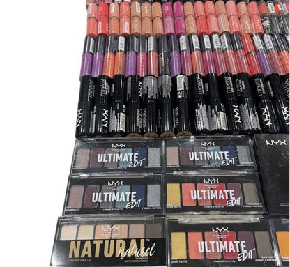 Shelf Pull Makeup - NYX Assorted Products - 145 PCs LOT whjolesale cosmetics liquidations health and beauty HBA boutique flea market inventory ecommerce