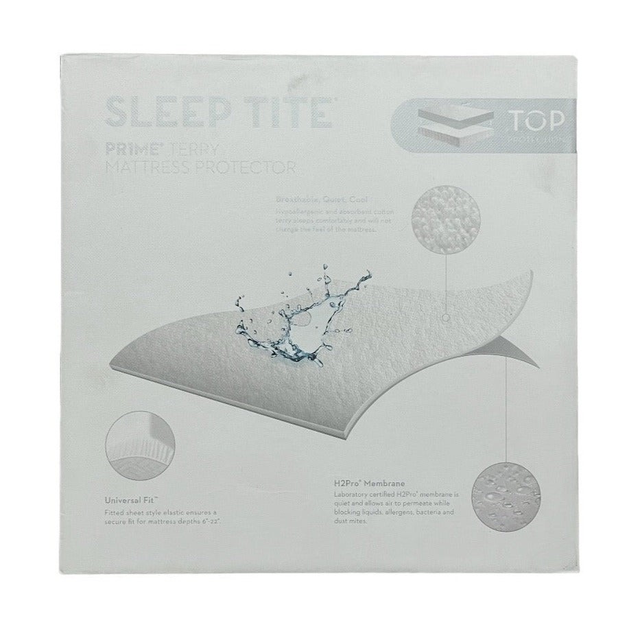 Sleep Tite Prime Smooth Mattress Protector, Full Size, 75"L x 54"W, 100% Liquid Proof