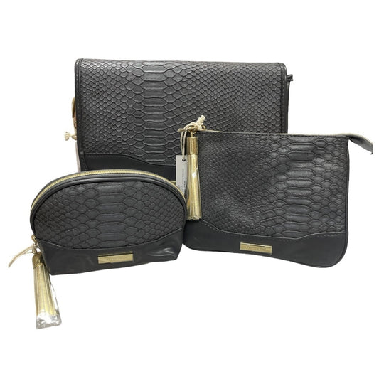 Sophia Joy Makeup Bag Set, 3 Pieces, Makeup Valet, Round Clutch & Purse Kit