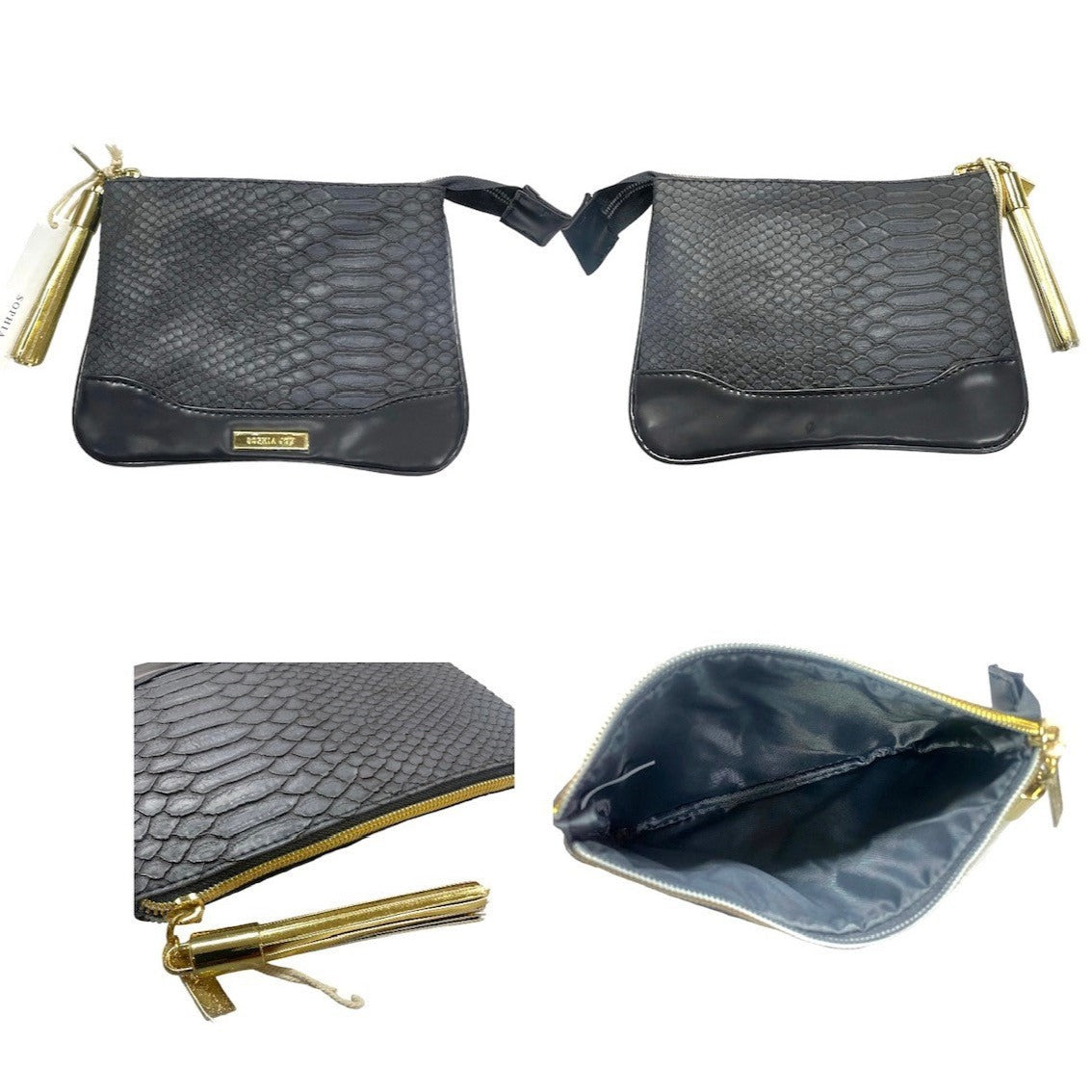 Sophia Joy Makeup Bag Set, 3 Pieces, Makeup Valet, Round Clutch & Purse Kit
