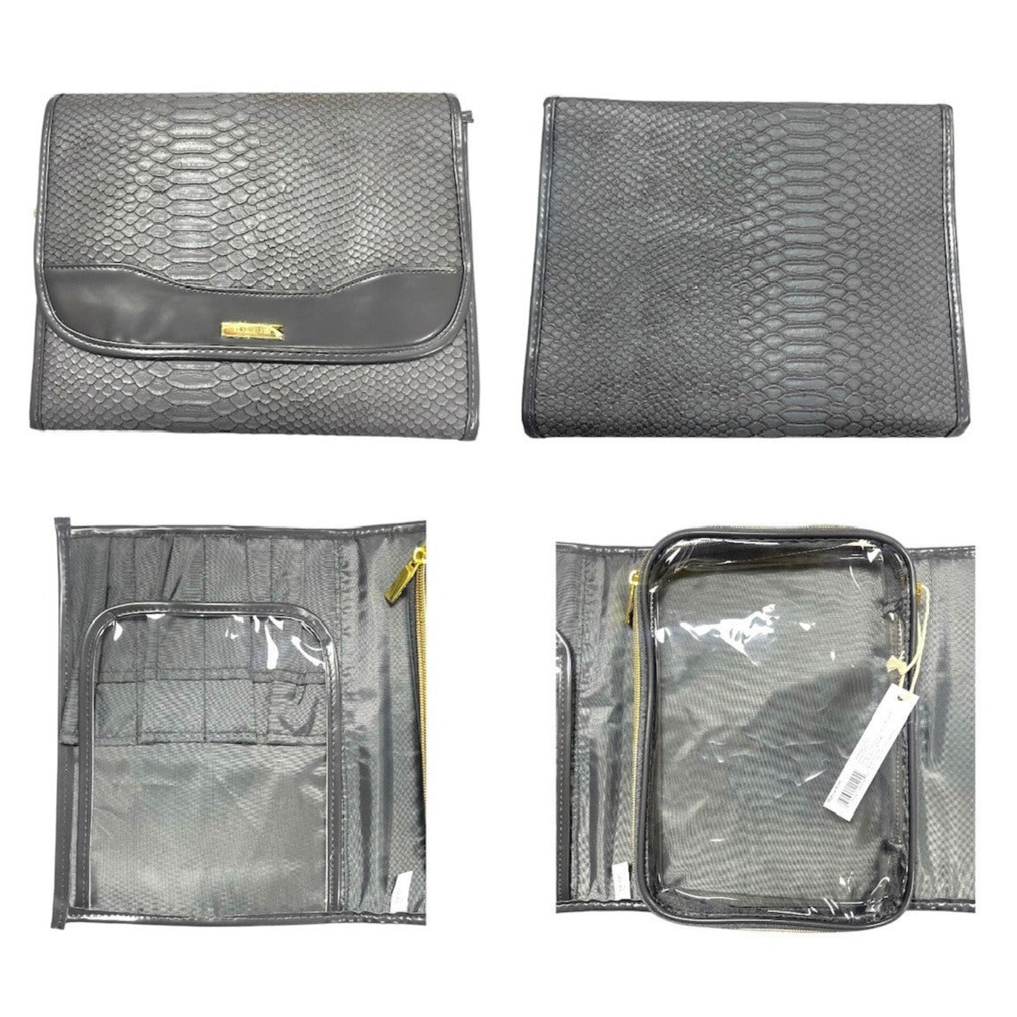Sophia Joy Makeup Bag Set, 3 Pieces, Makeup Valet, Round Clutch & Purse Kit