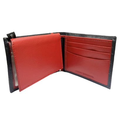Tommy Hilfiger Men's Passcase Bifold Leather Wallet & Valet, Navy Red, RFID Protection holiday gift for men
