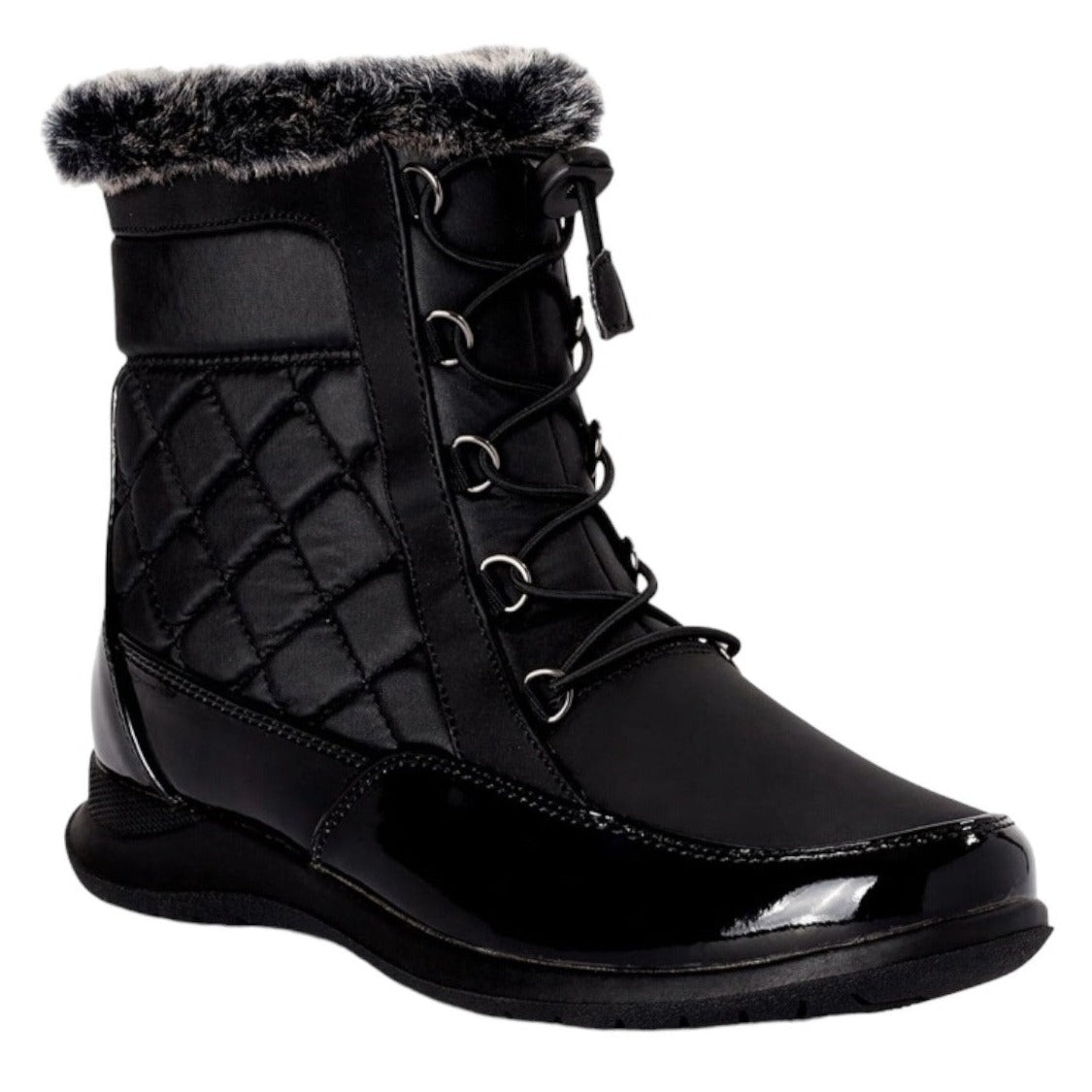 Totes Women's Lindsey Winter Waterproof Boots, Black, Size 8M fashion overstock liquidations
