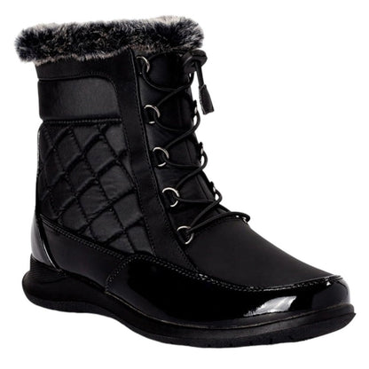 Totes Women's Lindsey Winter Waterproof Boots, Black, Size 8M fashion overstock liquidations