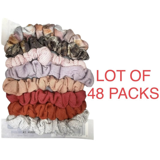 Scunci Trend Collection Small Scrunchies Hair Ties Mini Twisters, 8 Ct Each - 48 PACKS