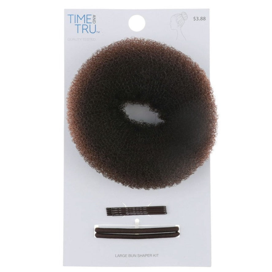 Large Bun Shaper Kit, Brown, Time And Tru - Lot Of 36 wholesale liquidations overstock surplus