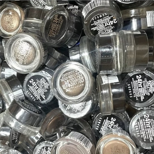 Shelf Pull Makeup Maybelline Color Tattoo Eyeshadow, Assorted Shades - (40 PCs) cosmetics liquidations overstock flea market, resell, boutique resale inventory HBA