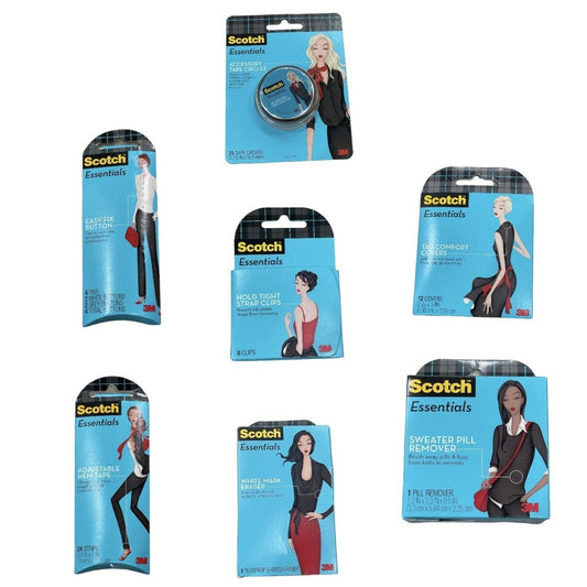 Shelf Pull - 3M Scotch Essentials Assorted Products - 65 PCs Lot liwuidations inventory boutique flea market surplus overstock small bulk mixed boxes