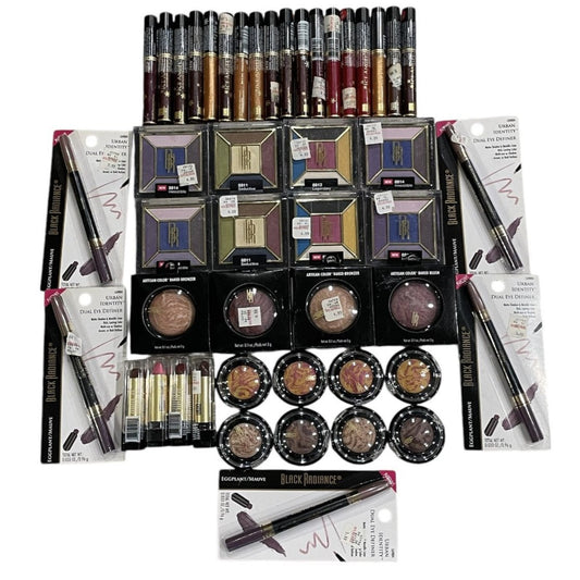 Shelf Pull Makeup - Black Radiance Assorted Products - 48 PCs Lot cosmetics liquidation wholesale inventory flea market vendors boutique products