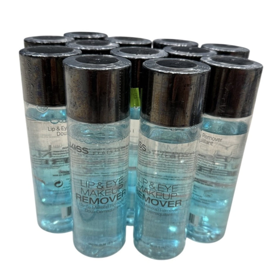 Shelf Pull Makeup - Kiss Professional Lip & Eye Makeup Remover- 12 PCs Lot cosmetics liquidation overstock ecommerce inventory for ebay amazon boutique flea market garage sales