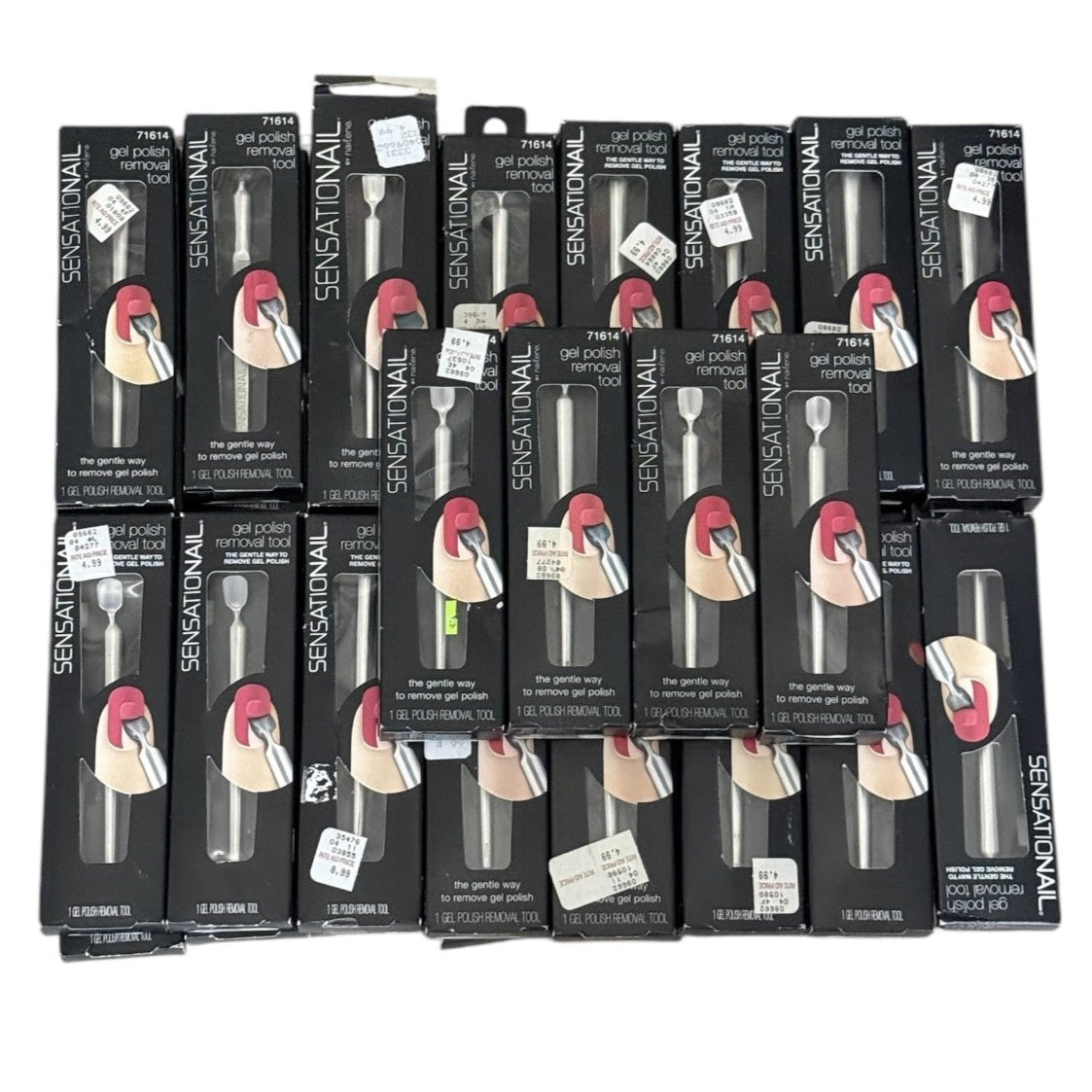 Shelf Pull Beauty Tools - Sensationail Gel Polish Removal Tool - 36 PCs Lot mskup cosmetics liquidations inventoryh for ecommerce amazon ebay boutiques surplus wholesale