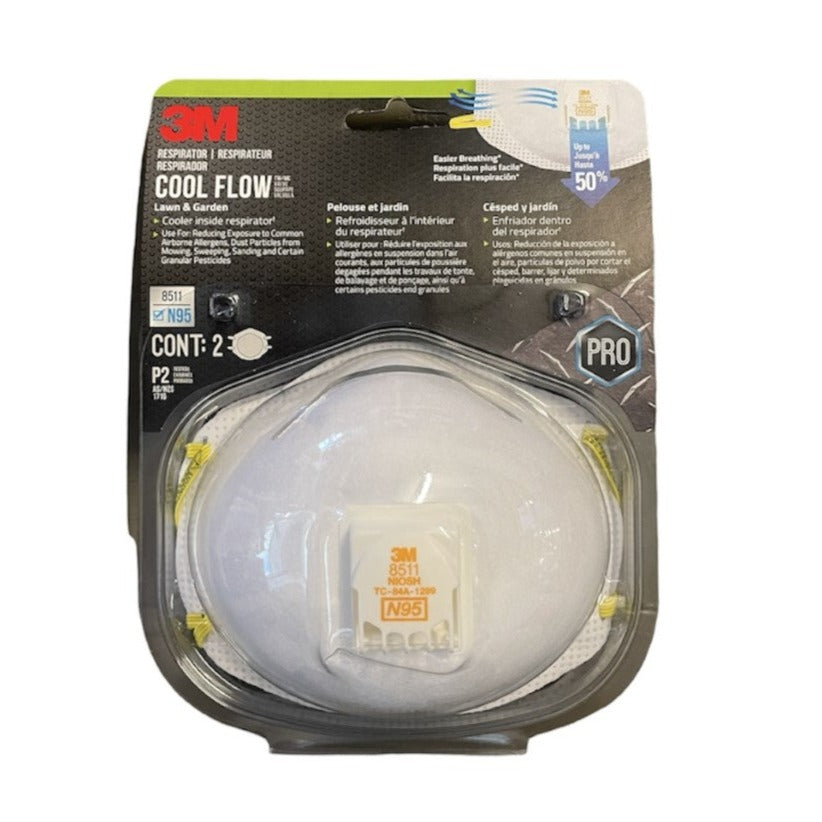3M N95 Valve Respirator 8511 Cool Flow, White