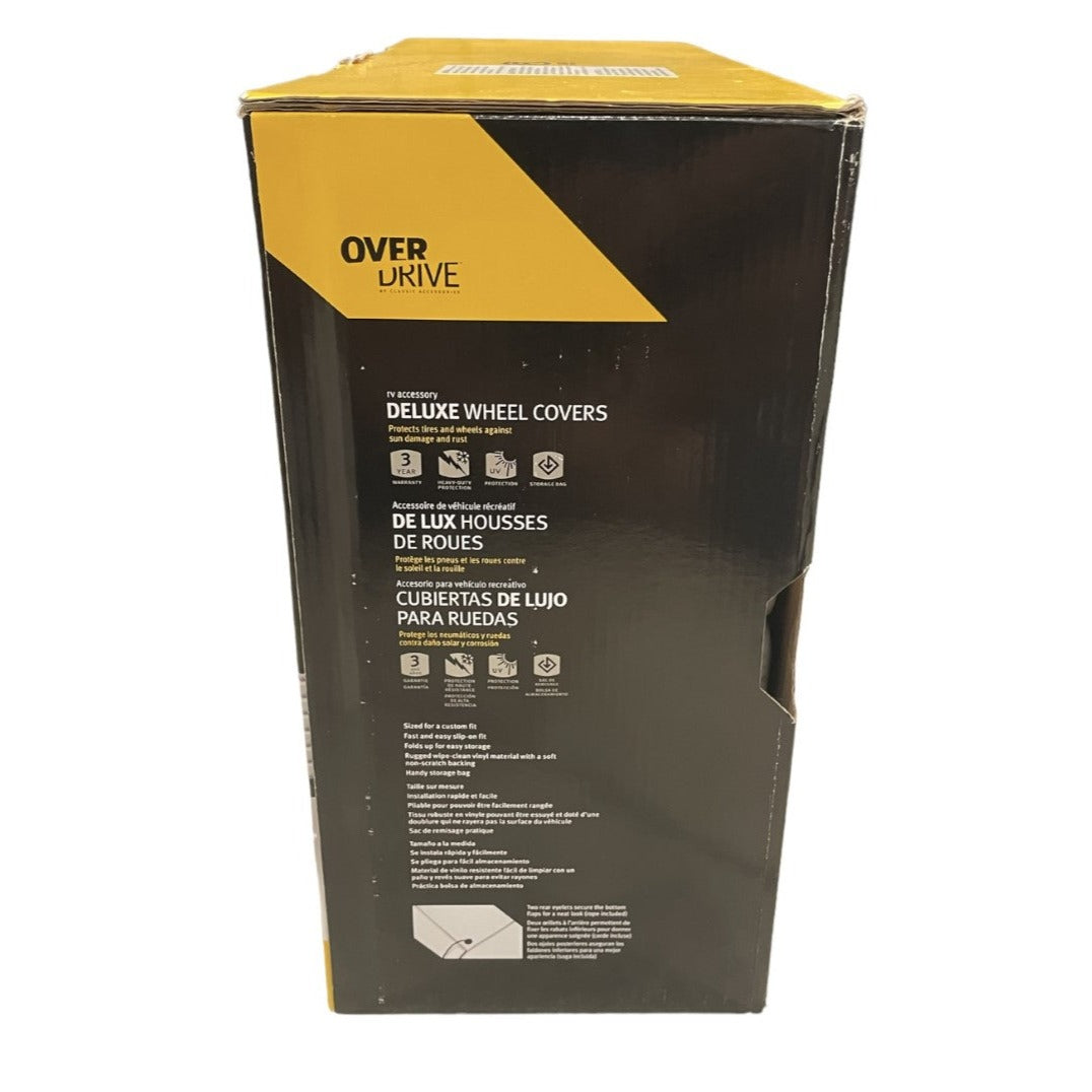 Over Drive RV Deluxe Wheel Cover, Model 5 Snow White 33-36 in Wheel Diameter, 9 in Tire Width - Pack Of 4