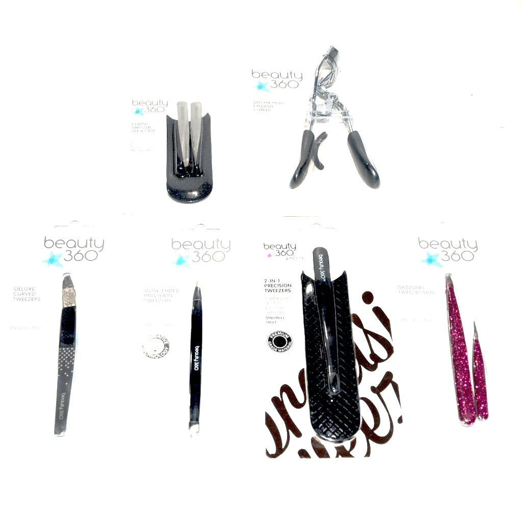 Lot Of 100 New Beauty 360 Tweezers, Assorted Models.