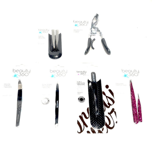 Lot Of 100 New Beauty 360 Tweezers, Assorted Models.