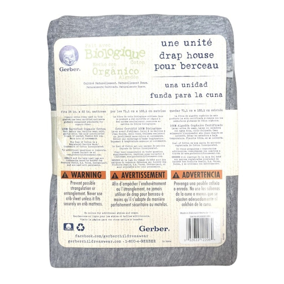 Gerber Baby Fitted Crib Sheet, Made With Organic Cotton