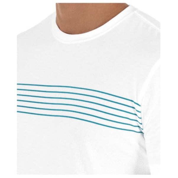 Lee Men's Premium Pima Tee, White & Stripes Size 2XL