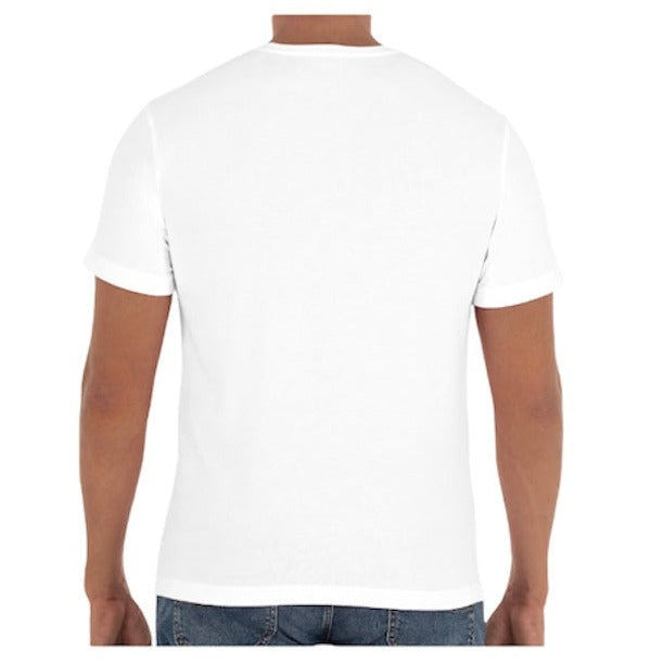 Lee Men's Premium Pima Tee, White & Stripes Size 2XL