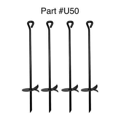 Replacement Anchors For Sportspower North Peak Wooden Swing Set Model WP-663R, Part Number U50 - 4 Pack